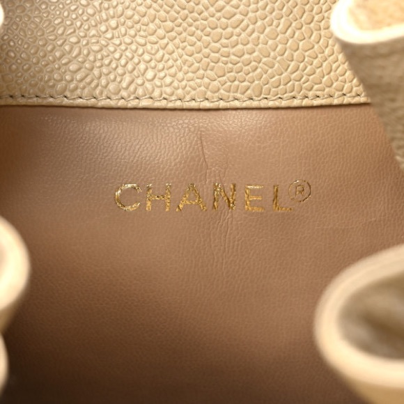 🔥🔥🔥Authentic Chanel Caviar Triple CC Logo Drawstring Bucket Shoulder Bag - Picture 13 of 15